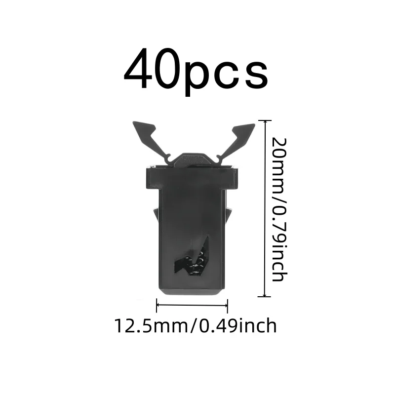 40 pcs Spring Locking Clips for Storage Container Lids, Easy Push-to-Close, Strong Spring Tension, also fits Jewelry Boxes