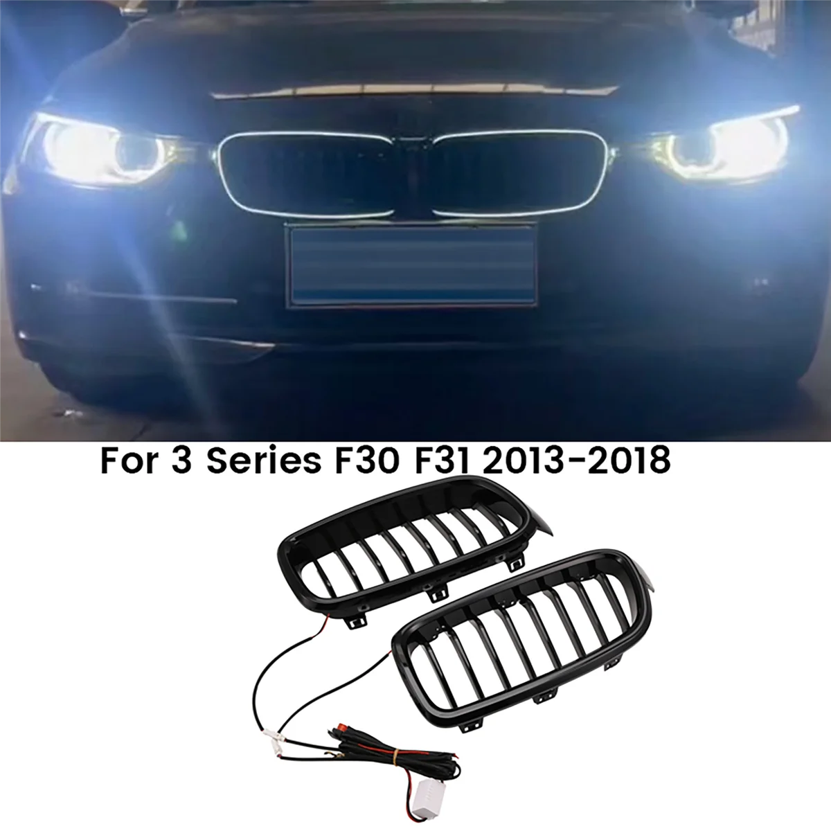 

Car LED Light Front Kidney Grille Grill for BMW 3 Series F30 Grille Lights 2013-2018