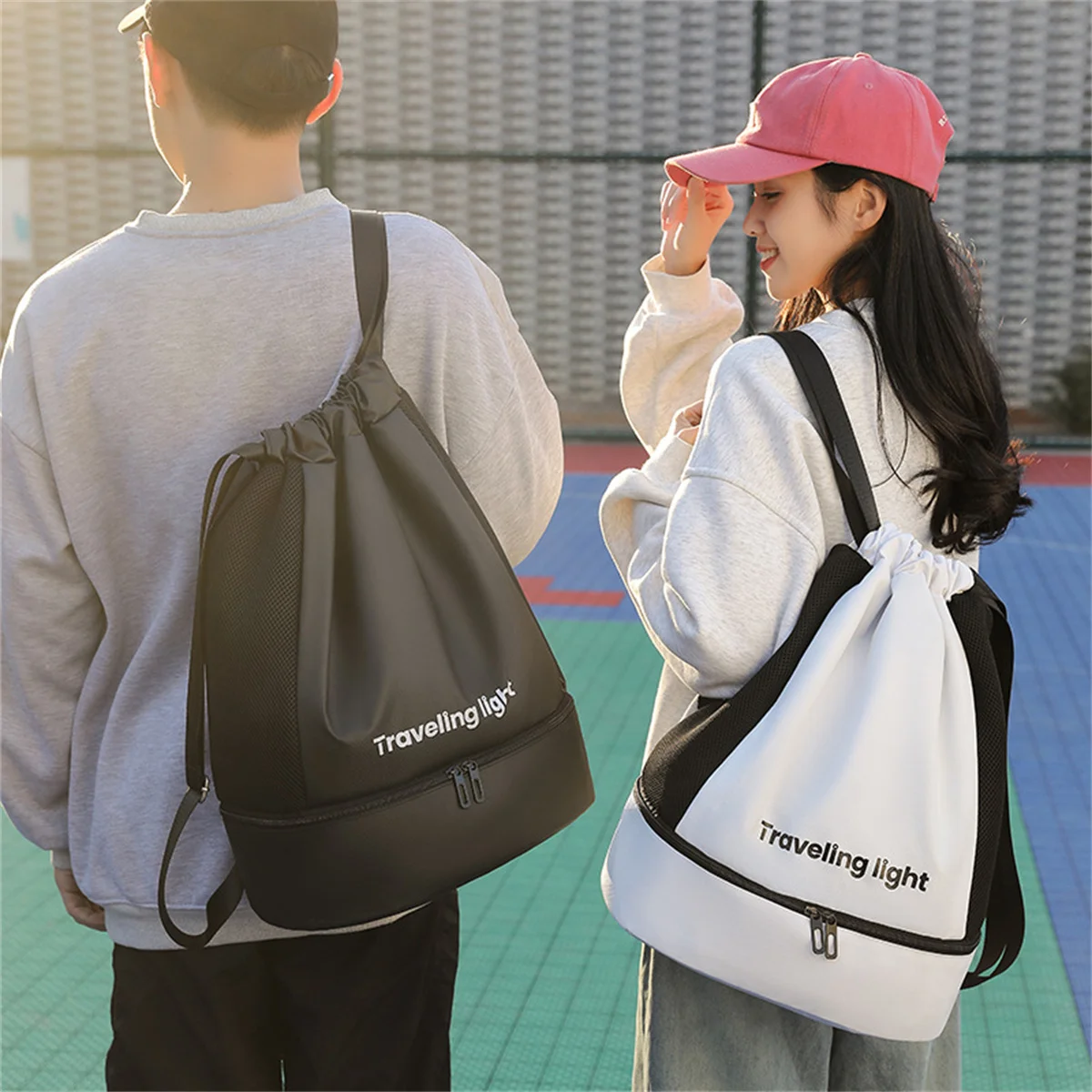 

Travel storage bag with dry and wet separation, fitness sports bag, waterproof swimming bag, clothing and shoes backpack