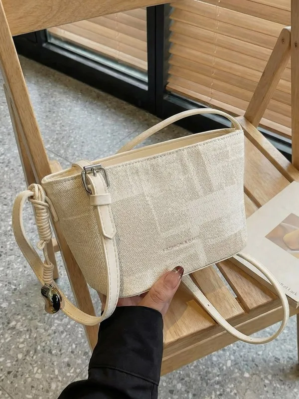 

Fashion Vintage Mini Bucket Bag For Women 2026 New Trend Denim Texture Shoulder Crossbody Bag With Heart Charm