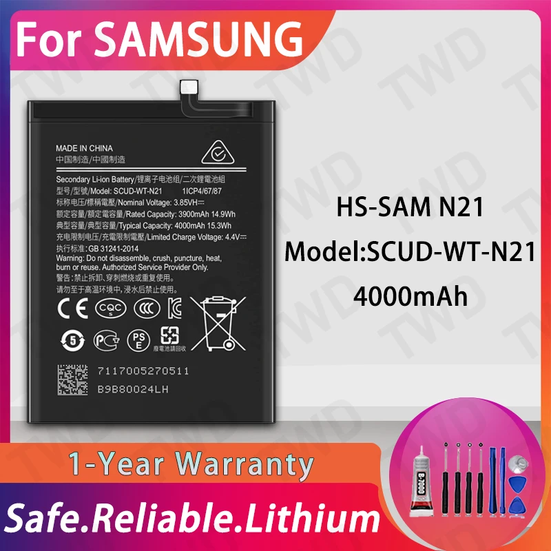 

SCUD-WT-N21 Large capacity 4000mAh Battery For Samsung HS-SAM N21 Batteries New High Quanlity+Free Tools