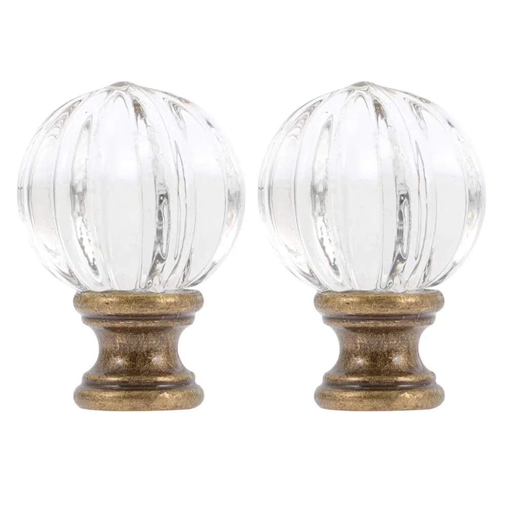 

2pcs Wave Metal Finial For Table Glass For Accessories Table Desk Floor Finials Lamp Light Knob Cap Lamp Accessories