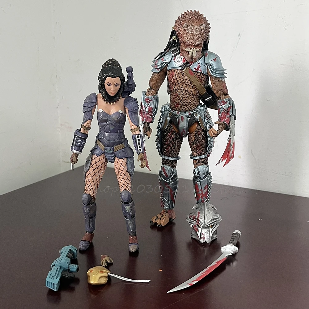 Alien VS Predator Maskierter Scar Ältester Predator Figur Machiko Noguchi Life Death Hornhead Actionfigur Spielzeugmodell Geburtstagsgeschenk