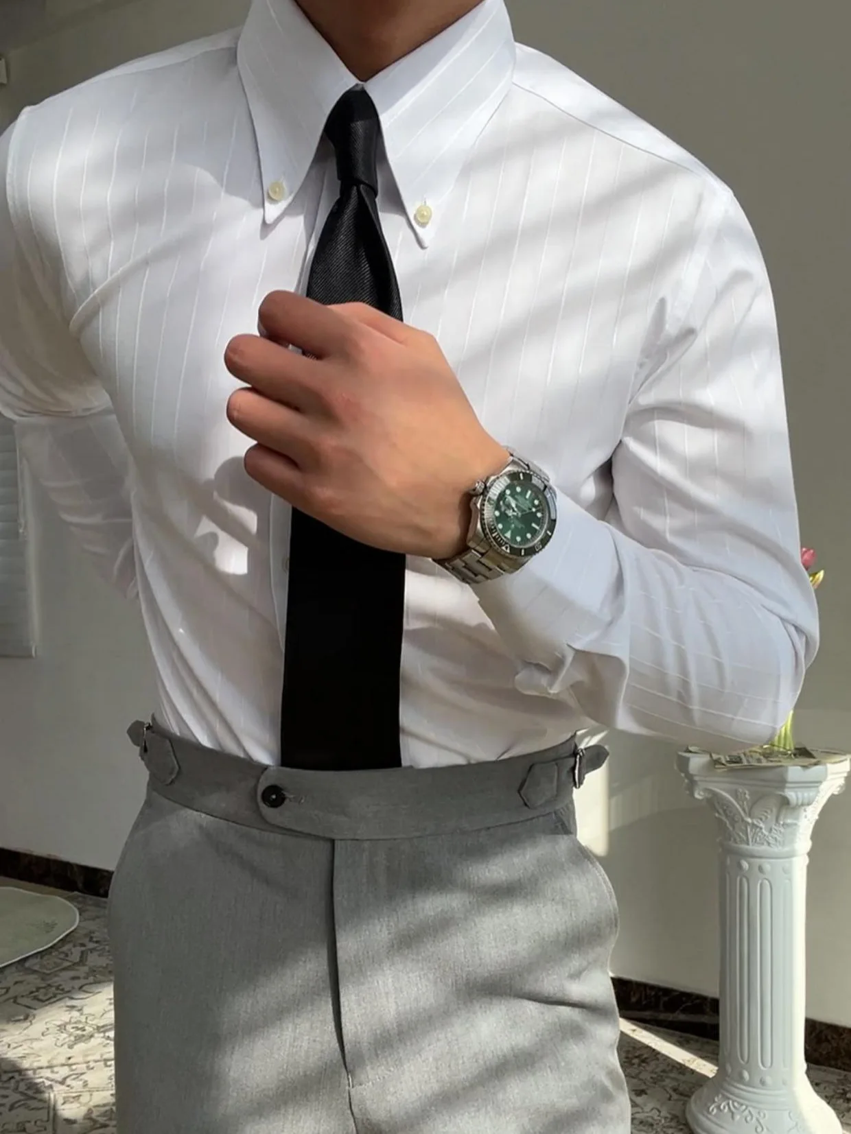 AI NI YA camicia a righe primavera e autunno moda gentiluomo camicia da uomo in fibra di bambù Casual Business antirughe elasticità