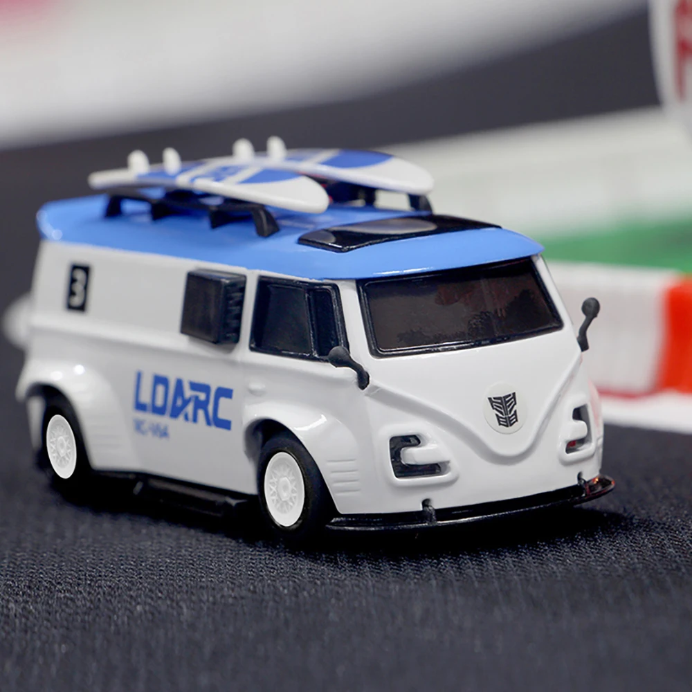 LDARC V64 1/64 MINI RC symulowany elektryczny zdalnie sterowany model samochodu autobus stołowy pojazd RTR 2.4GHz dorośli zabawki dla dzieci