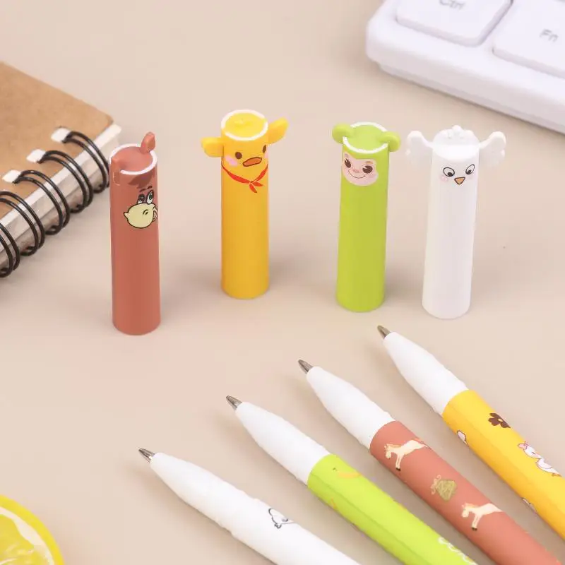 

Набор из 8 гелевых ручек в форме животных, стираемые чернила, для студентов, для письма и рисования, школьные канцелярские принадлежности