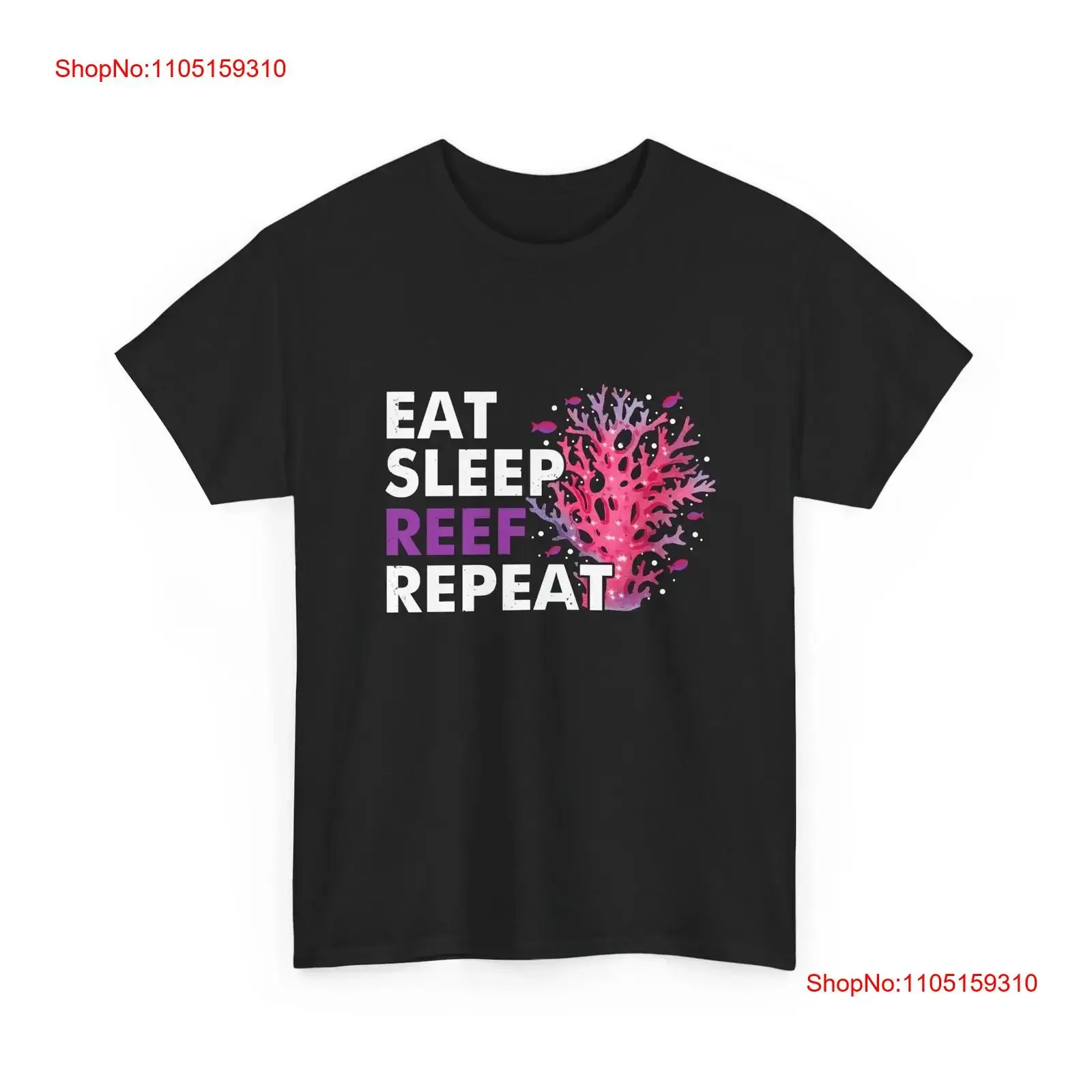 

Eat Sleep Reef Повторите аквариума Акваристическая футболка винтажная стираная дышащая уличная одежда с графическим рисунком Стильная удобная унисекс