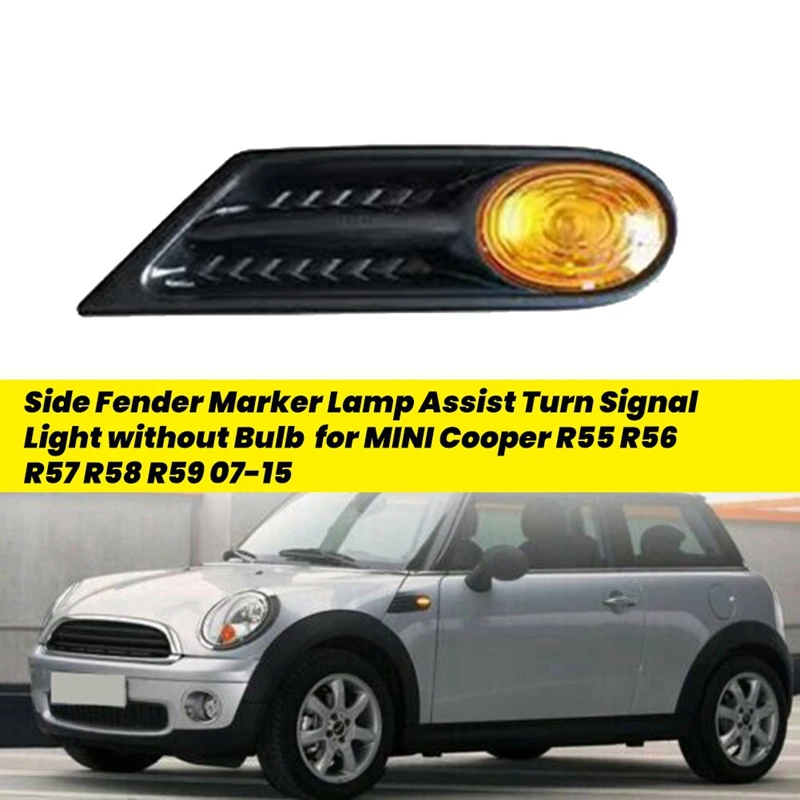 Side Fender Marker Lamp Assist Richtingaanwijzer Shell Voor MINI Cooper R55 R56 R57 R58 R59 07-15 zonder Lamp