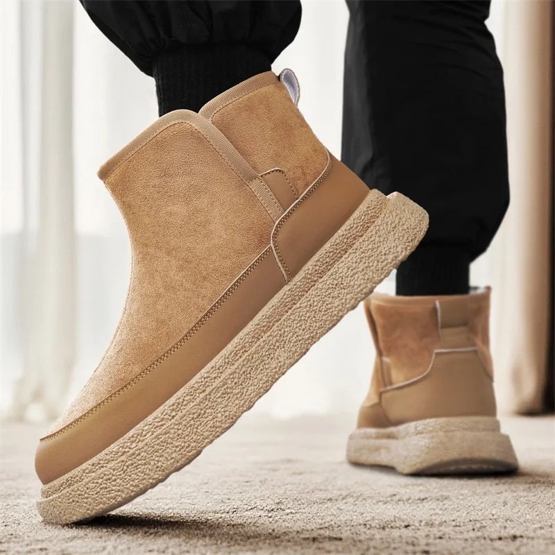 AIYUQI Women's Snow Boots 2025 New Thick-soled Non-slip Women Short Boots Large sSize Warm Female Winter Shoes Ankle Boots39-44