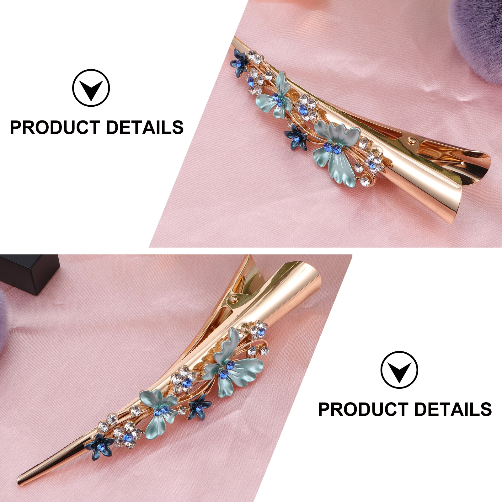 

Metal Flower Hair Clips Durable Long Term Use Fashion Design for Party Festival Travel Daily Lady AccessoriesVintage Style