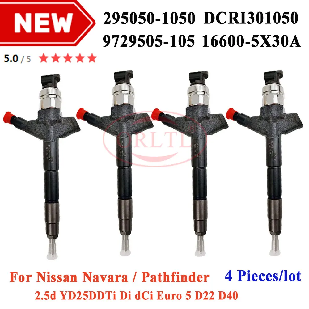 

Новые форсунки дизельного двигателя DCRI301050 для Nissan NP300 Pickup 16600-5X30A 16600-5X30B 16600-4KV0A, 4 шт.