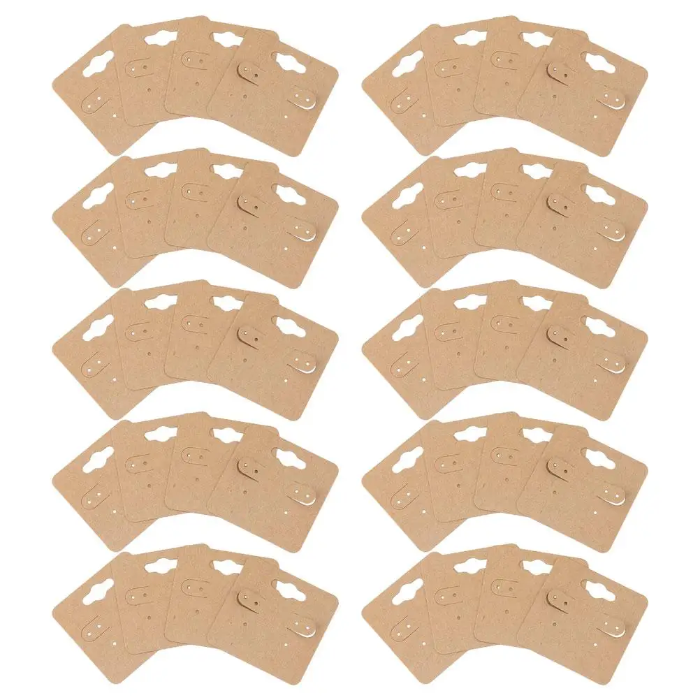 

100 Pcs Earring Display Card Cardboard Packaging Cards Blank Earing for Selling Jewelry