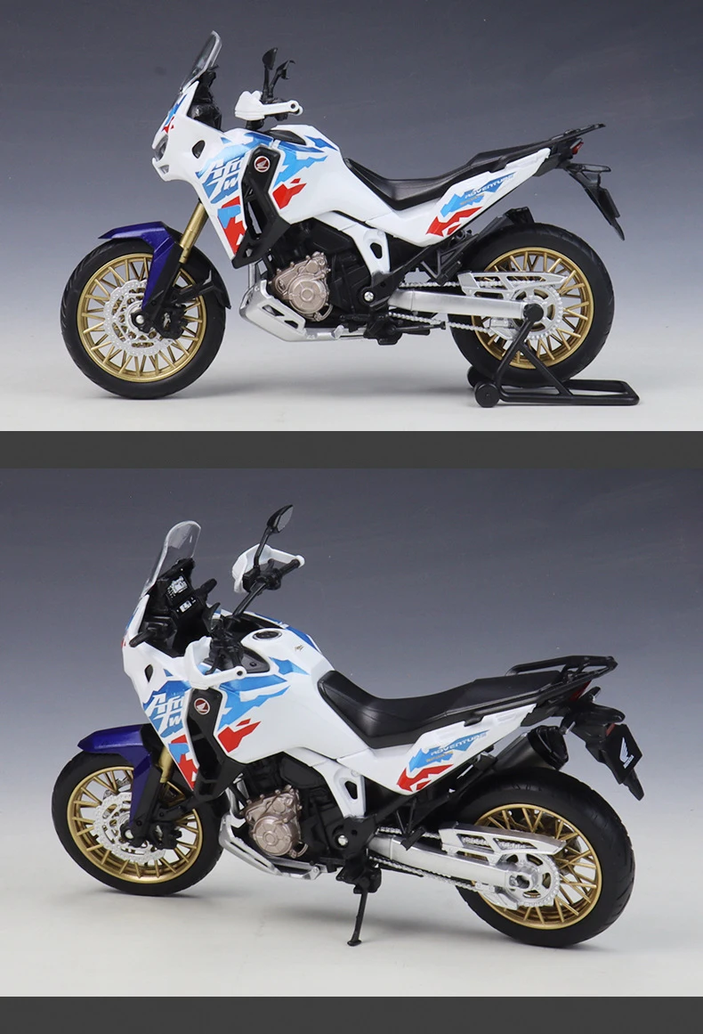 WELLY 1/12 HONDA Africa Twin Adventure Sports Legierungs-Motorradmodell Fahrzeugsammlung Stoßdämpfer Offroad-Motorradmodell – Detail 7