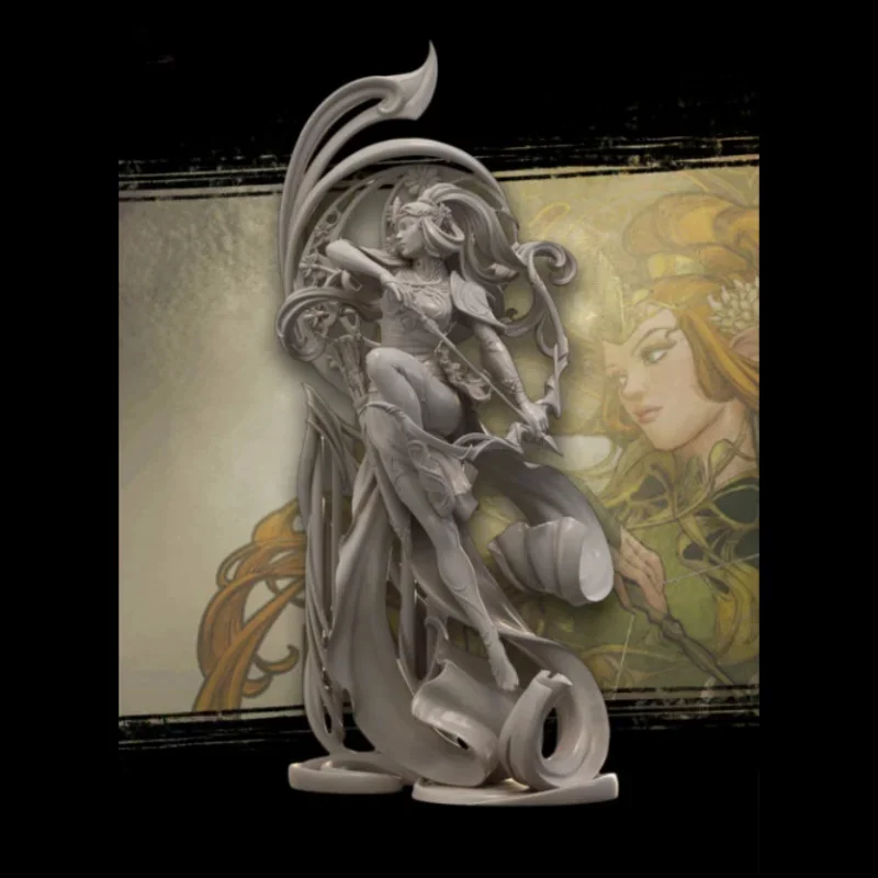 1/24 Scale Doll Resin Model Kit - Fantasy Theme - Elf Archer - Unassembled and Unpainted - 506J