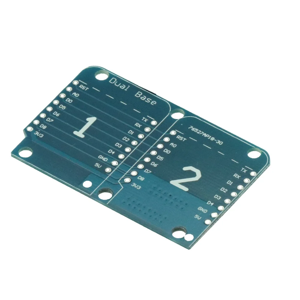For Wemos D1 Mini Double Socket Dual Base Shield D1 Mini NodeMCU ESP8266 Development Base Board 3.3V With Pins