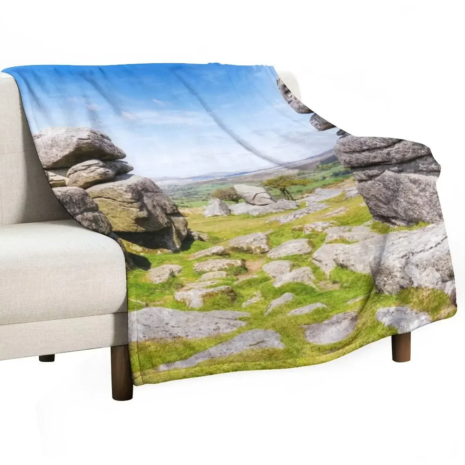 Dartmoor National Park, Devon, UK Throw Blanket Summer Beddings Bed covers Blankets