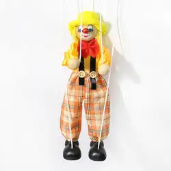 Wooden Puppet Toy Pirate Marionette Clown Puppet Toy for Kids Wooden Pull Rope Doll for Boys Girls Birthday Christmas Gifts