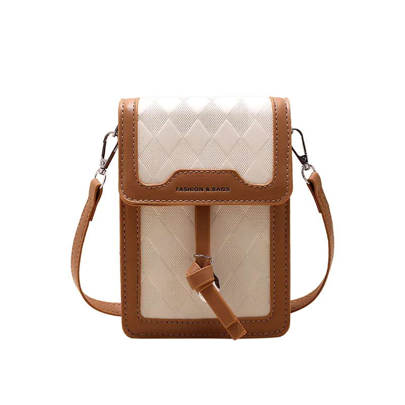 Modna damska torba Retro ze skóry PU prosta uniwersalna mała torba kwadratowa torba na ramię Street Trend torba na telefon komórkowy Crossbody