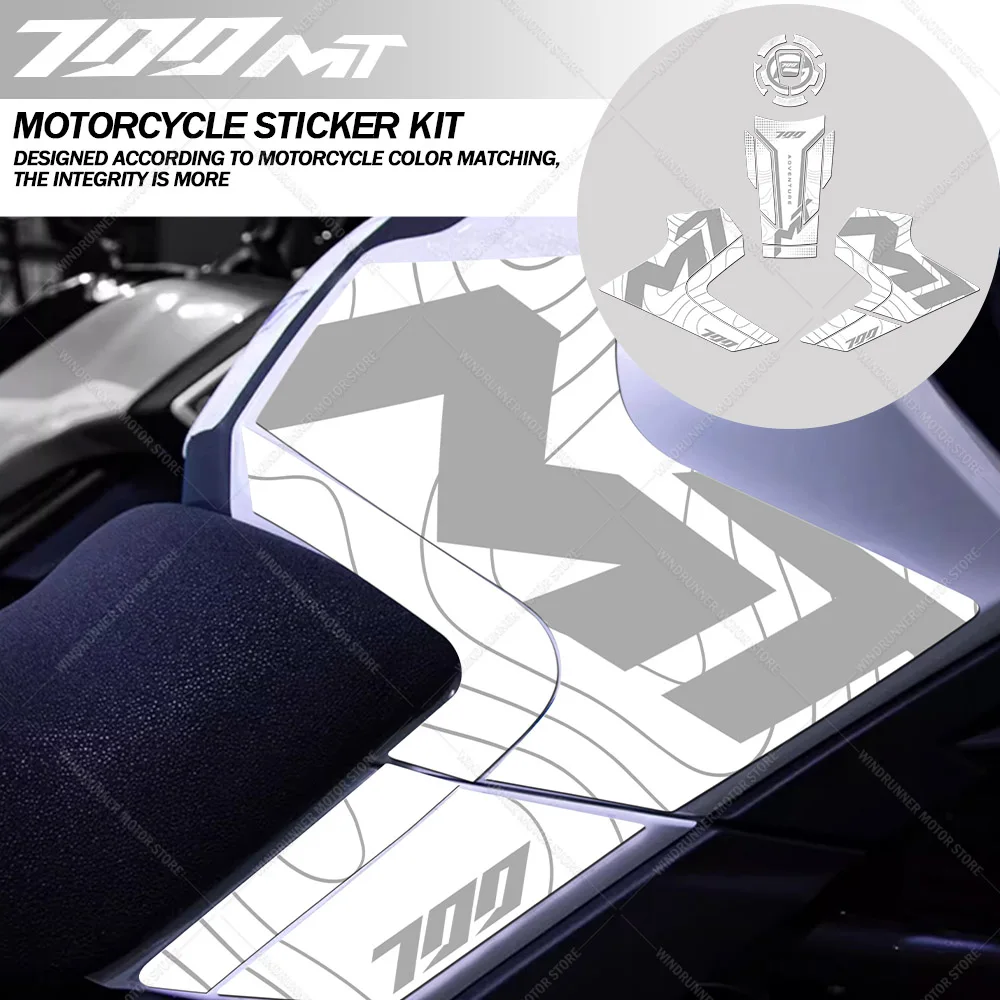 

For 700 MT 700mt Motorcycle Accessories Tank Pad Protector 3D Epoxy Resin Sticker Kit Motorcycle Waterproof Protective Sticker