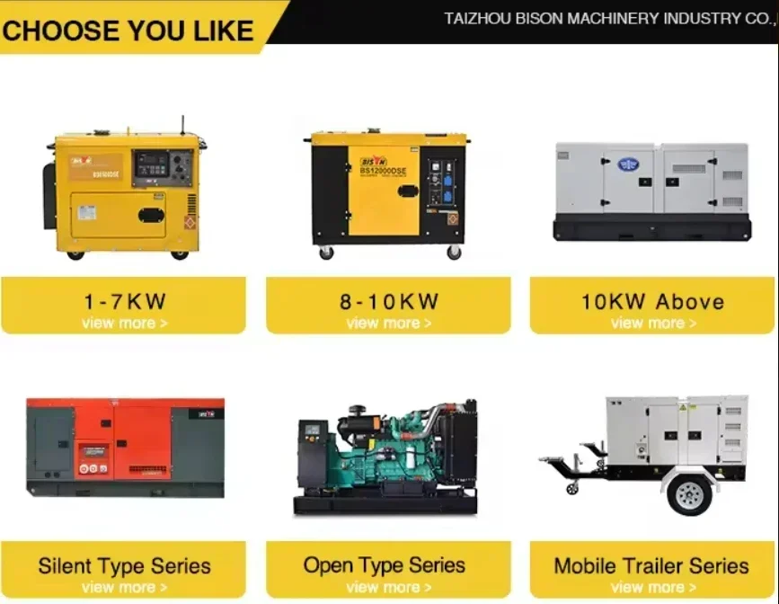 220v High-Power Factori Generator Frequency 50hz Electricity Ce Certified Protective 5.5kw 6kw Silent Diesel Generator Set