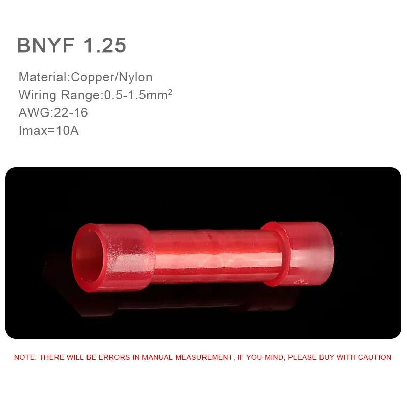 BNYF0.5 Conector a tope de nailon terminal pin de cobre Conector rápido