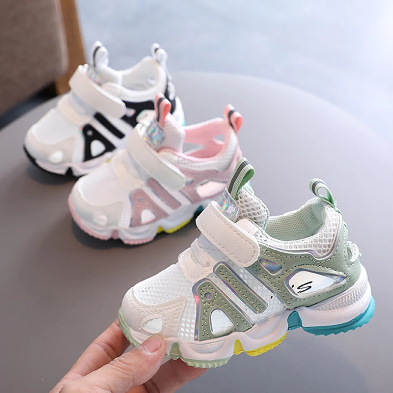 Summer Children's Sandals Boys Soft Sole Sneakers Girls Baby Sports Running Shoes Fashion Hollow Breathable Kids Sandals