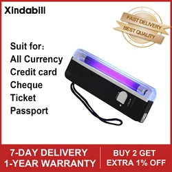 Portable 2 in 1 UV Light Fake Money Detector Handy Currency Ticket Passport Inspection Bill Counterfeit