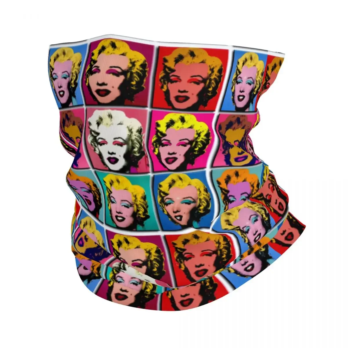 Pop Art Sexy Golden Girl Monroe Marilyns Bandana Winter Neck Warmer Women Windproof Wrap Face Scarf for Ski Gaiter Headband