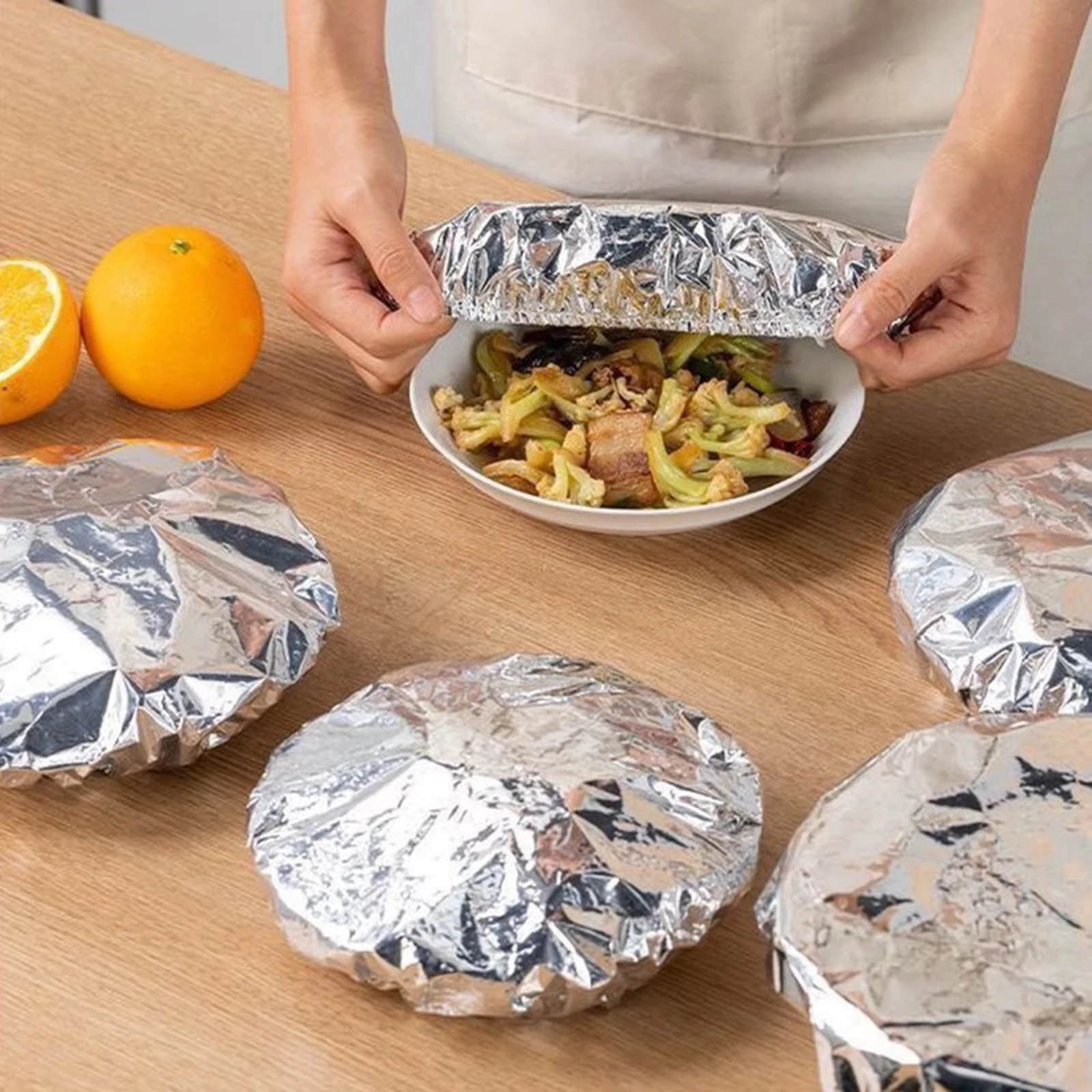 New Household Food Grade Reusable Aluminum Foil Film For Heat Insulation And Heat Preservation Suitable For Oven Takeaway Picnic