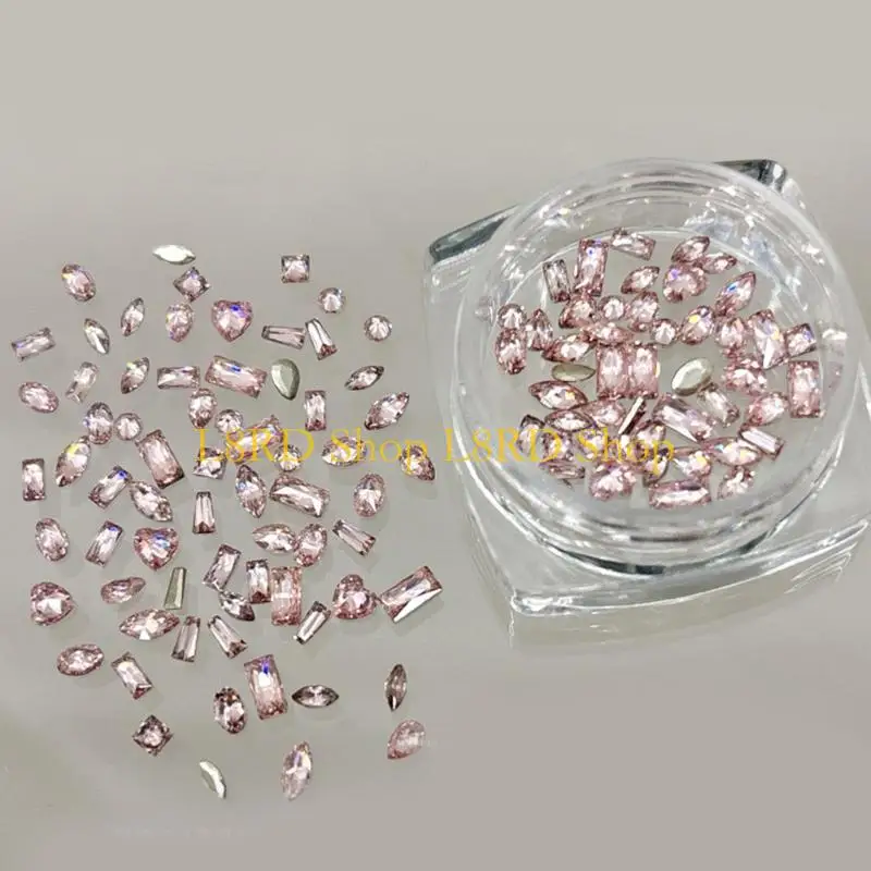 L8RD 50 Pz/set Eleganti Unghie Artistiche Cristallo Decorazioni Per Unghie In Cristallo Pendenti E In