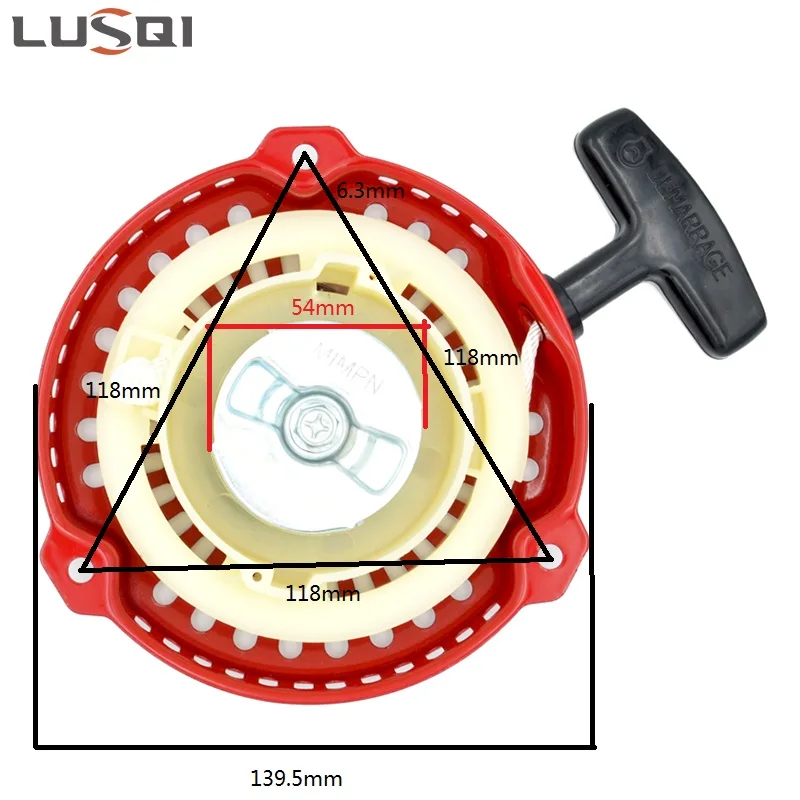 LUSQI Recoil Starter 3 Blot Gasoline Water Pump Generator Engine Parts For Honda 152F GX100 G100 2.5HP 1KW 1.5KW