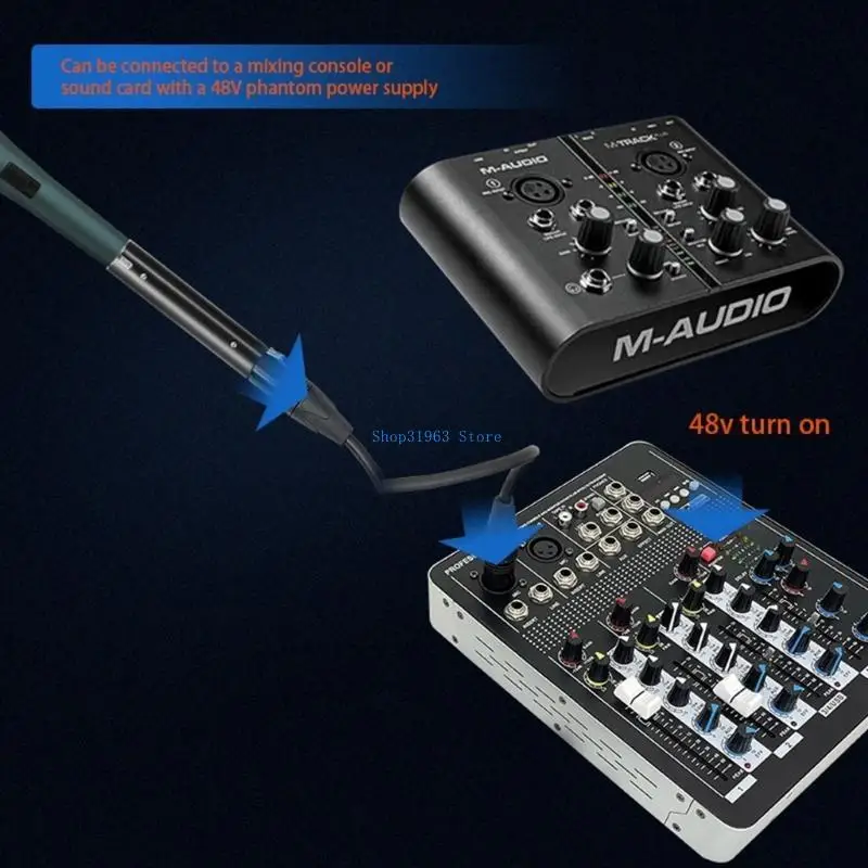 L4MA 48V Mic Amplifier Noise Reductions Dynamic Microphone Preamplifier for Recording