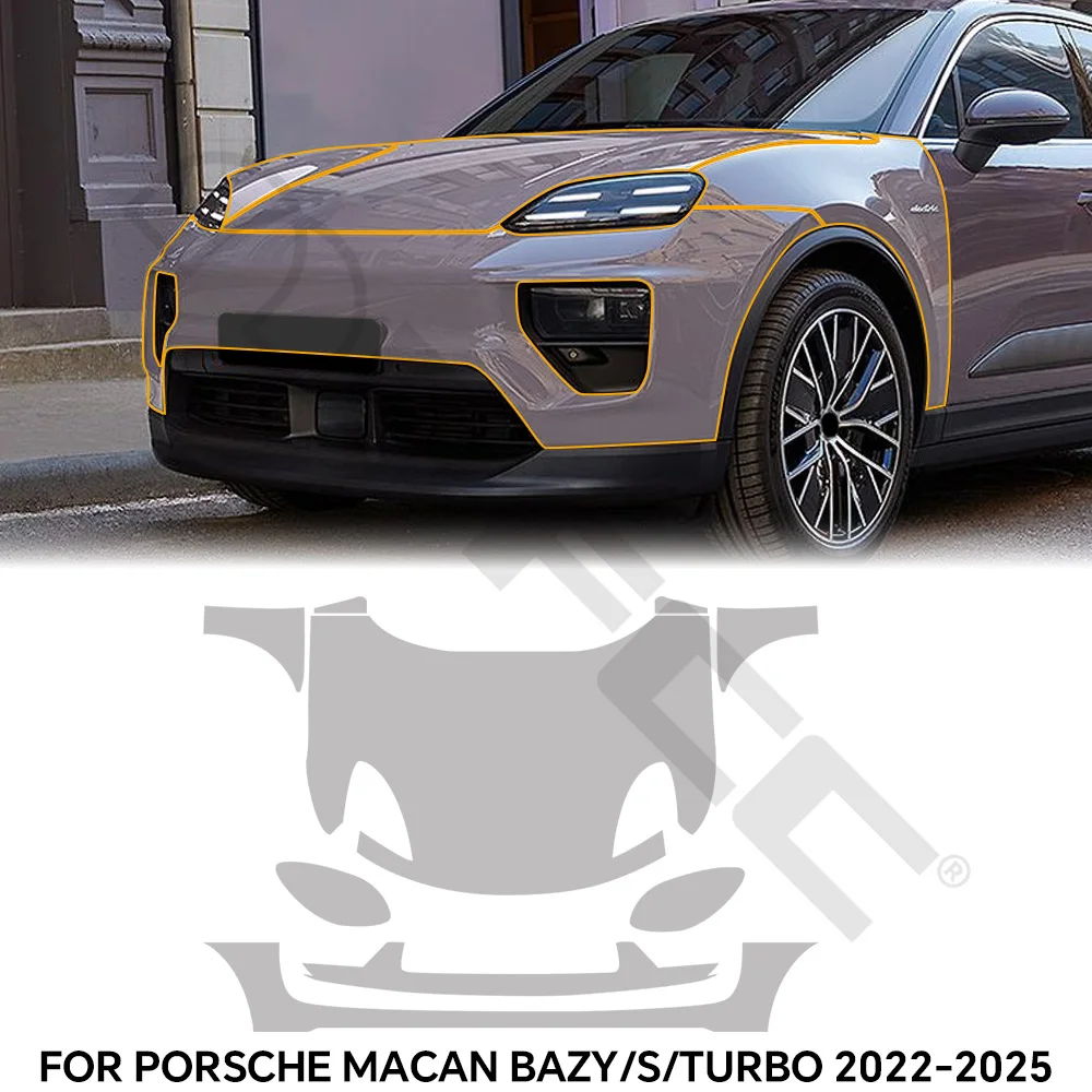 TPU Pre-cut PPF For Porsche Macan Bazy S Turbo 2022-2025 Car Paint Protection Film Anti-Scratch Clear Bra Resistant Repairable