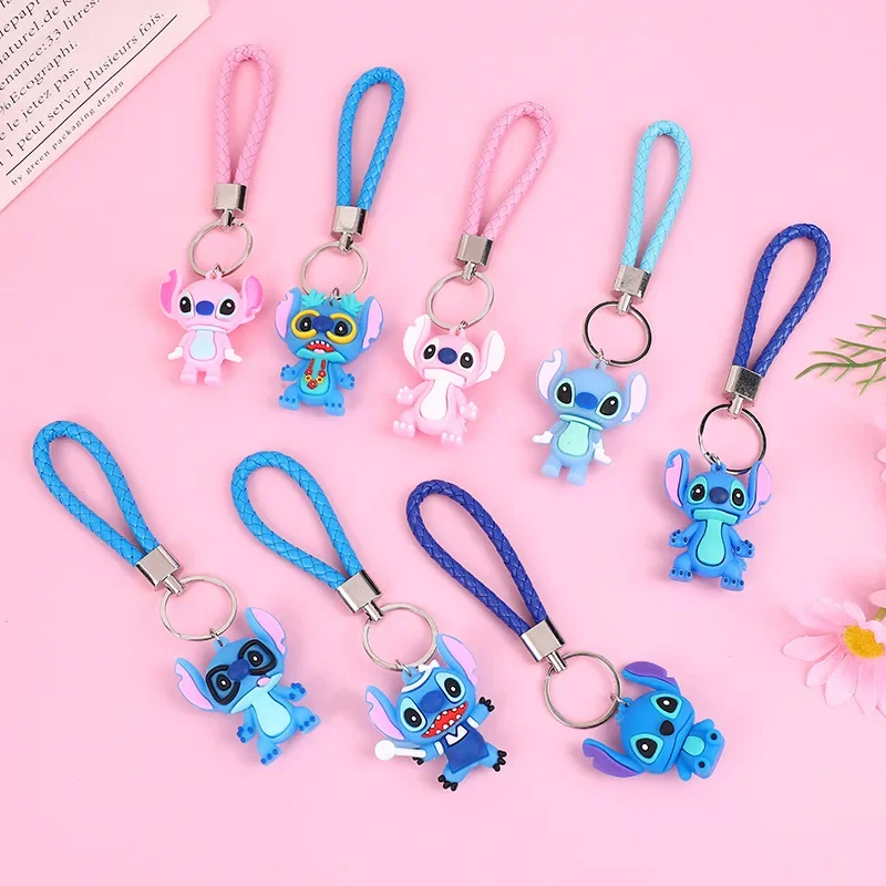 Cute Disney Lilo & Stitch Keychain Cartoon Anime Stitch Bag Pendant Fashion Couple Doll Jewellery Decoration for Kids Toys Gifts