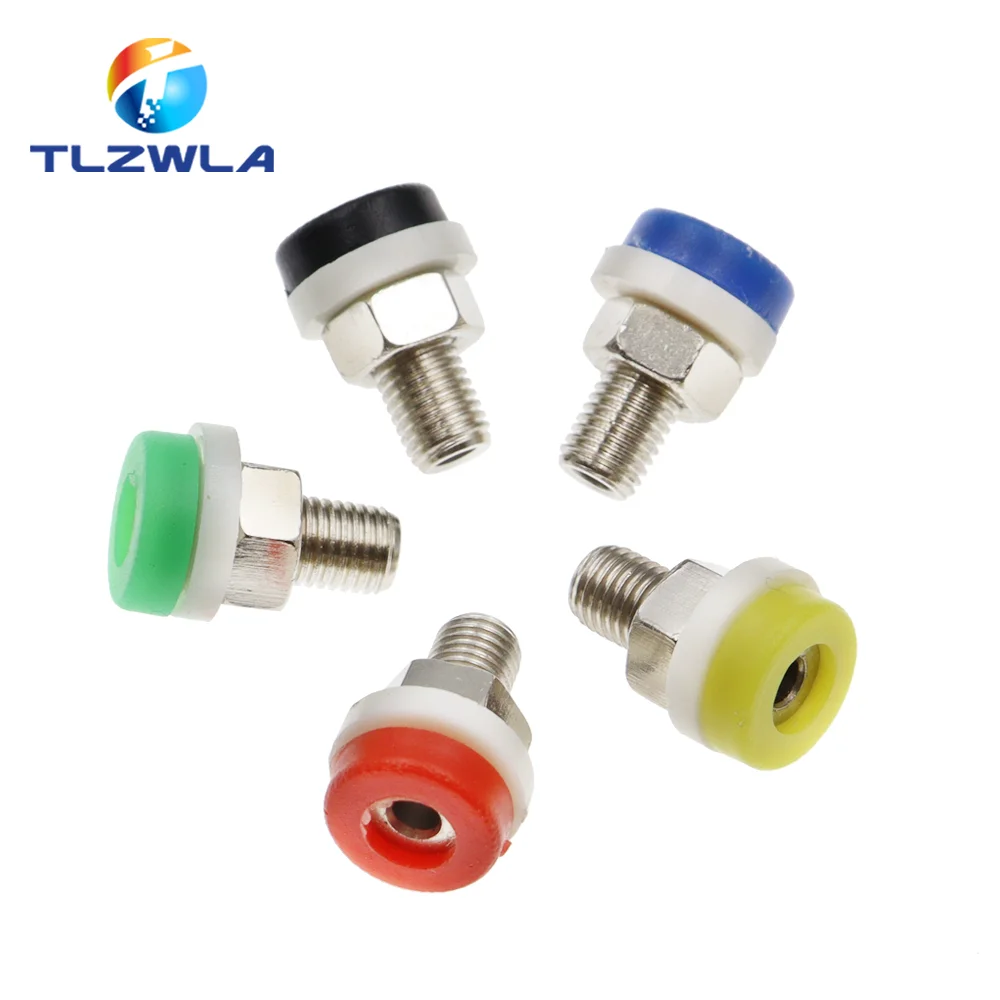 5 sztuk 2MM gniazdo bananowe wiążąca nakrętka wtyczka bananowa Jack złącze elektryczne Terminal otwór testowy DIY części