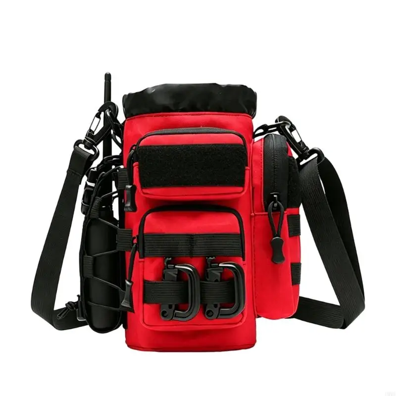 Camping Flask Bag with Drawstring Top and Front Layout JOME