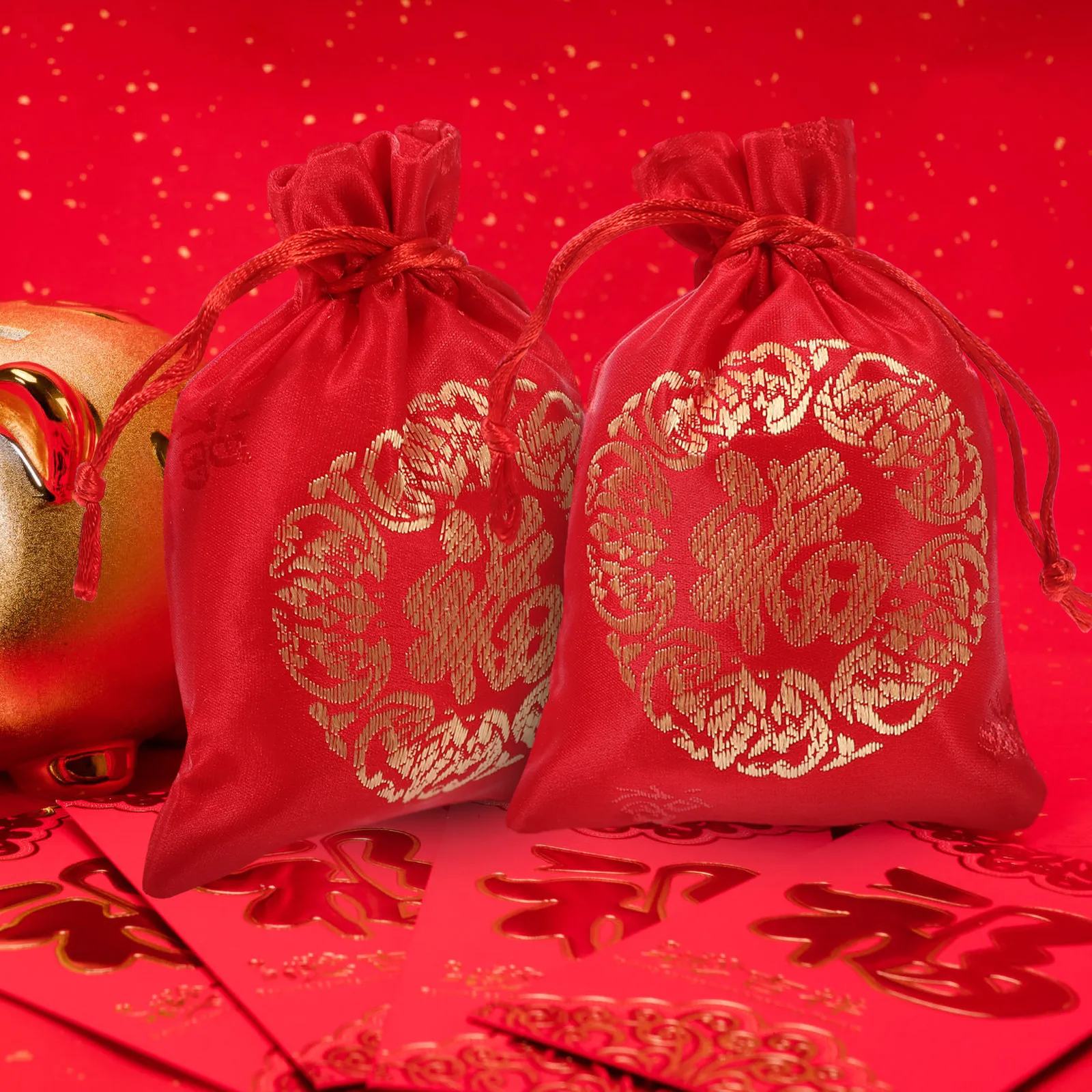 

20Pcs Silk Drawstring Gift Pouches Small Jewelry Storage Bags Candy Party Wedding Favor Bags Jewelry Pouches Drawstring Bag