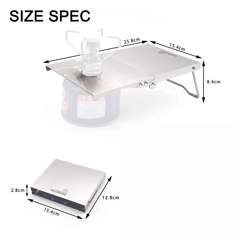 Camping Stove Stand Wind Shield  for SOTO ST320 Stove Ultralight Titanium Stainless Steel Folding Table for MSR Small Rocket