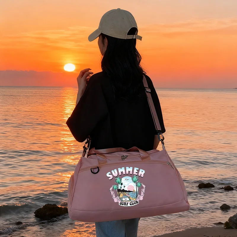 

Women's Waterproof Travel Bag with Dry Wet Separation Shoe Compartment Bag Sports Holiday Practical Durable Stylish Bag