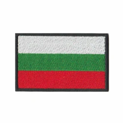 1PC Bulgarian Flag Bulgaria Armband Embroidered Patch Hook & Loop Or Iron On Embroidery  Badge Military Moral Stripe