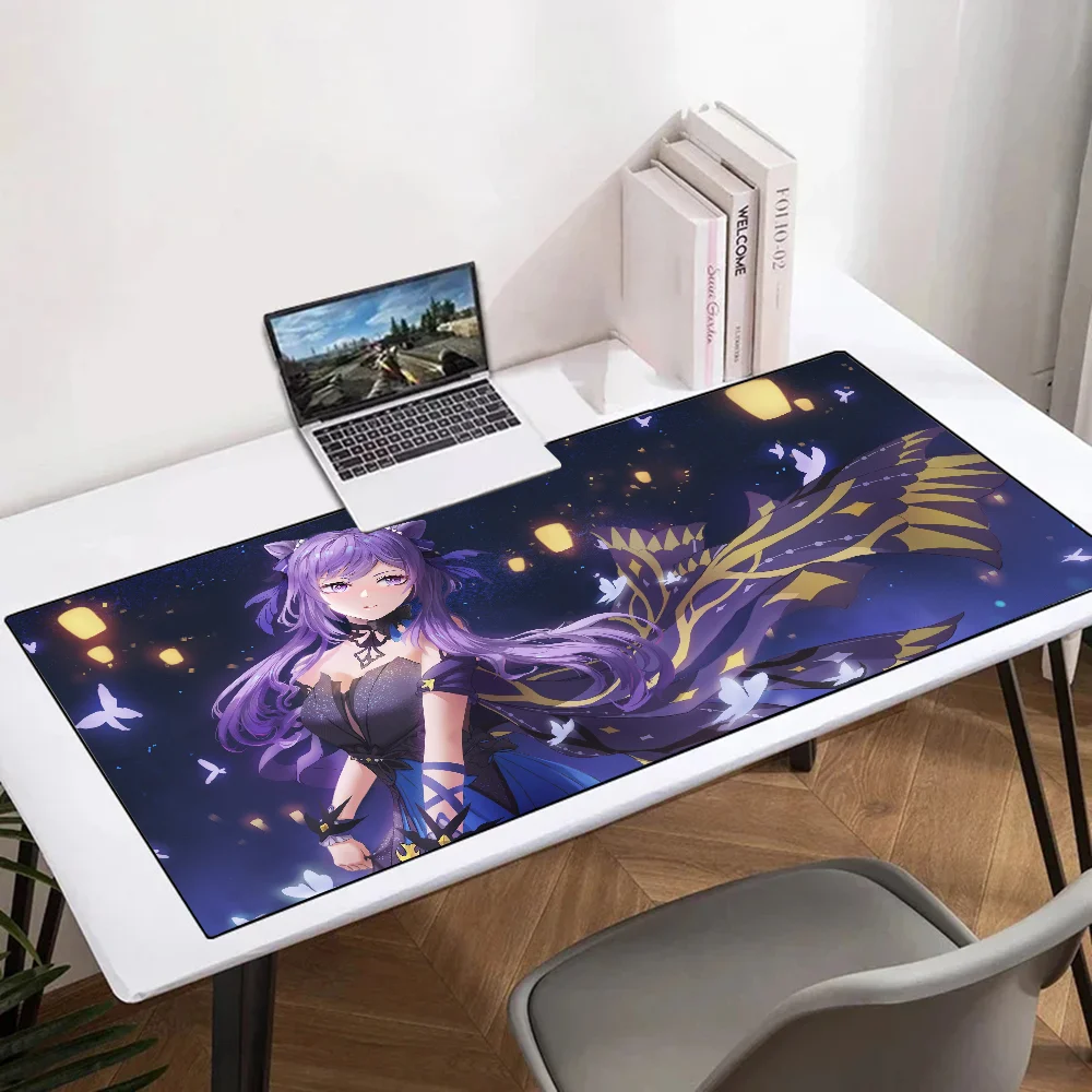 

Keqing Genshin Impact Mousepad Mouse Mat Desk Mat With Pad Gaming Accessories Prime Gaming XXL Keyboard Pad Padding Mat