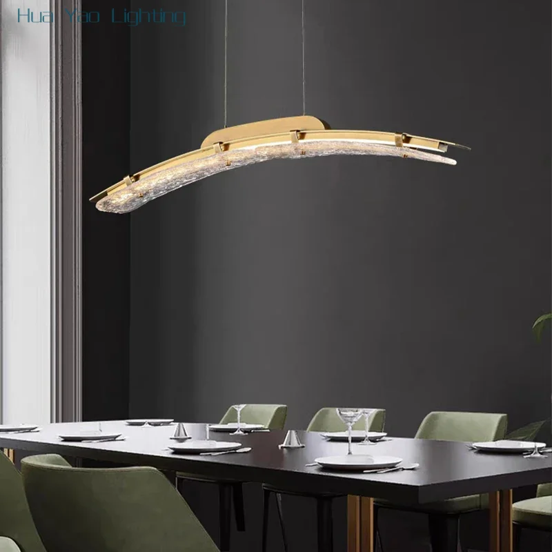2026 الحديثة مصمم الزجاج مُثبتة في السقف أضواء Led الفنان مصابيح معلقة طويلة لغرفة المعيشة ديكور المنزل بريق بار