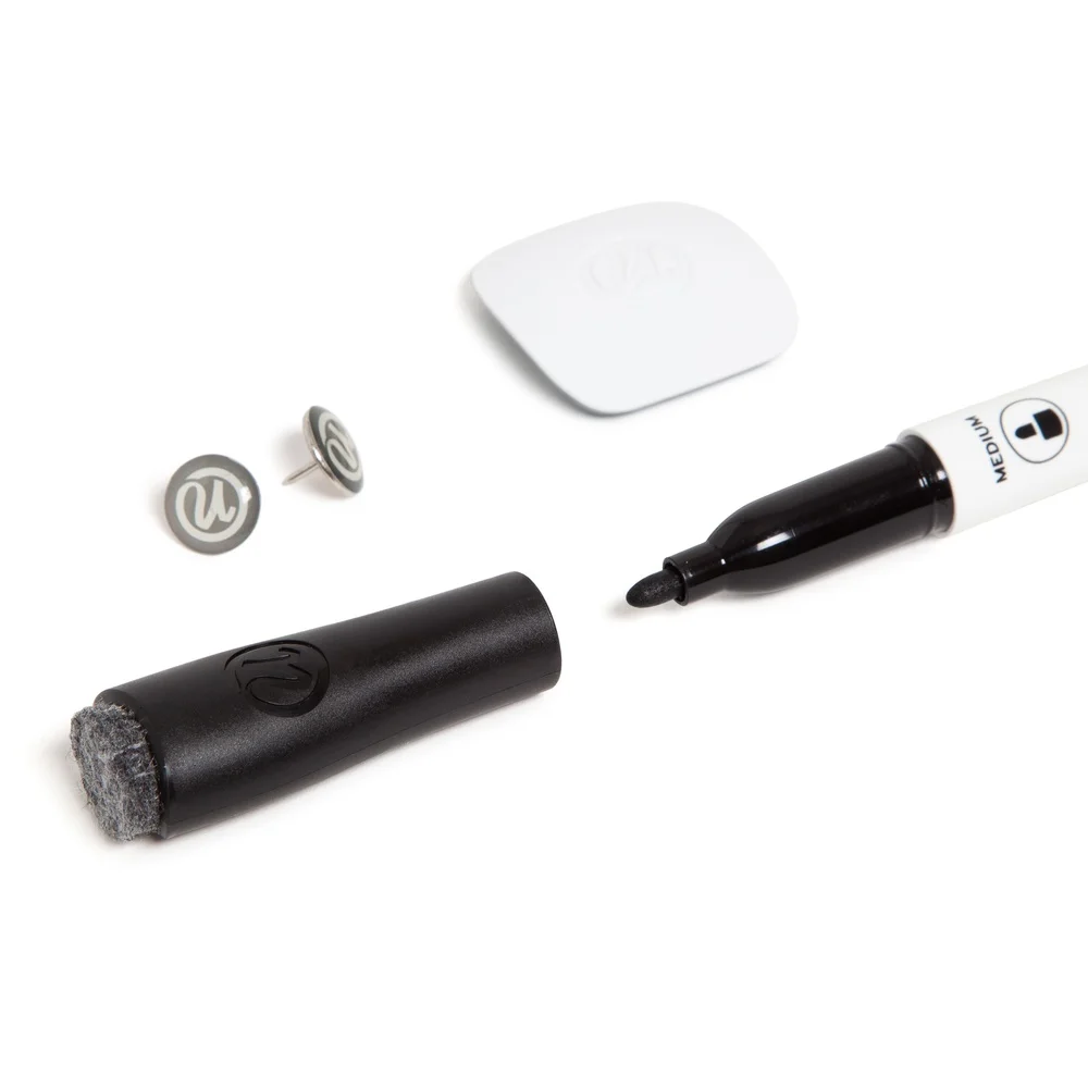 11x16インチ ホワイトボード バリューパック (フックとコルクバー付き) 家庭 オフィス 教室 整理・計画用