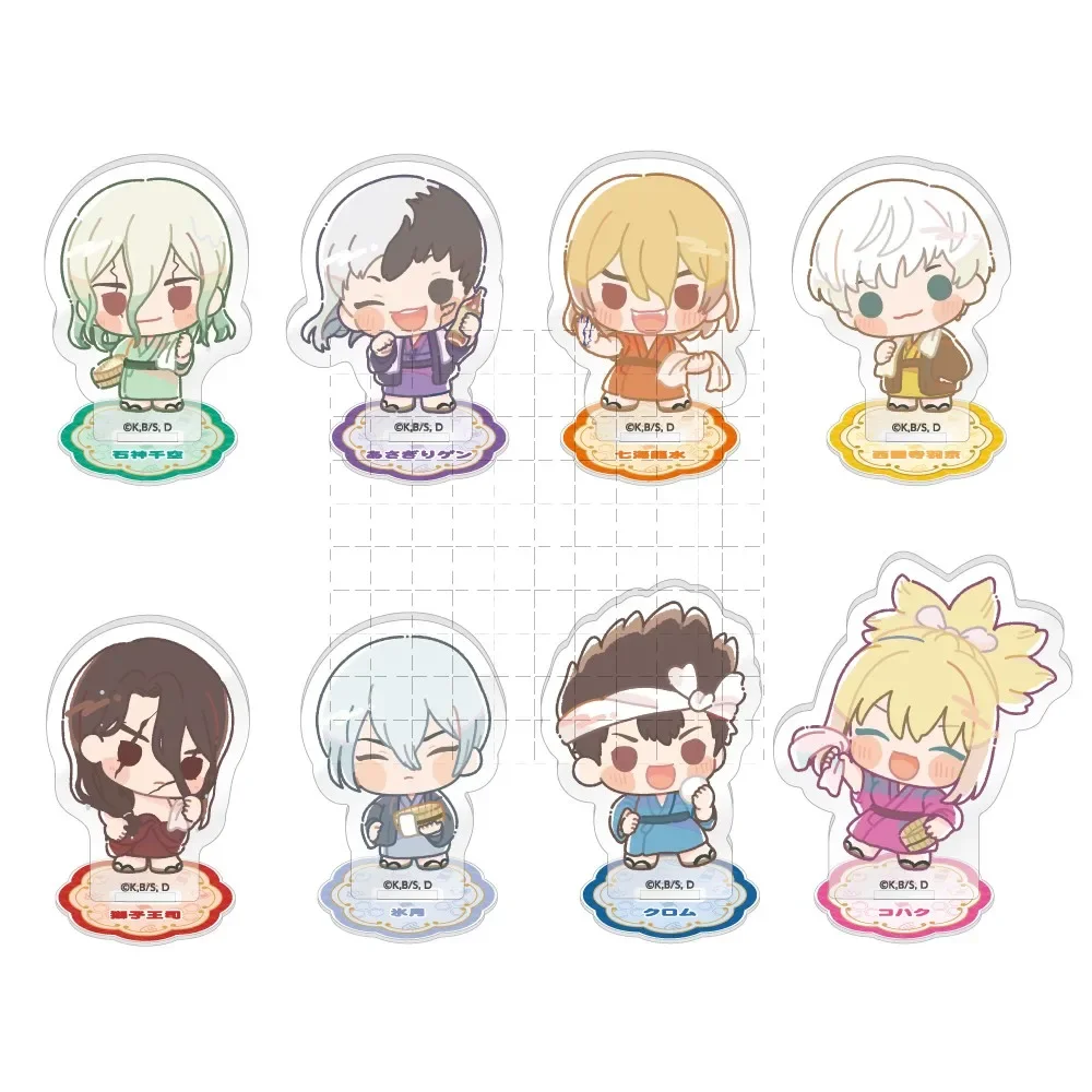 Game Asagiri Kuromu Ryusui Hyoga Saionji Ukyo Ishigami Senku Acrylic Stand Doll Anime Mini Figure Model Cosplay Toy for Gift