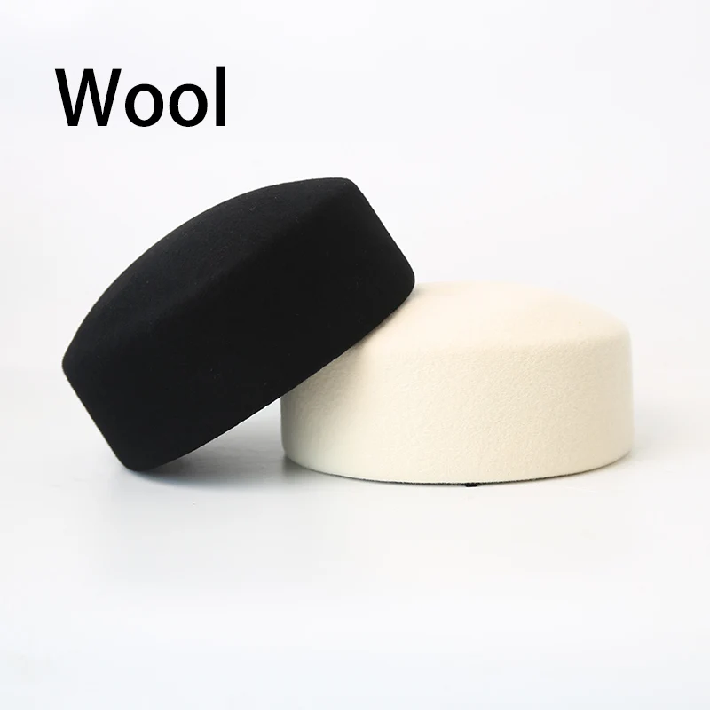 قبعات باريس للنساء 100% الصوف الصلب القبعات النساء ورأى الجمل الخريف الشتاء قبعة فيدورا الفاسناتور مضيفة قبعة الزفاف قبعات مستديرة