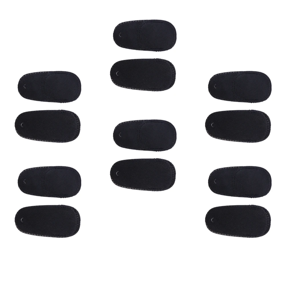 12 Pcs Kids Eye Patches Amblyopia Goggles Elastic Cover Blindfold for Lazy Eye Training Strabismus Washable Durable Black Medium