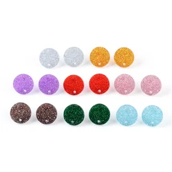 20Pc/lot 925 Silver Needle Mini Stud Earrings Round Acrylic Colorful Helix Cartilage Tragus Lobe Ear Piercing Jewelry Wholesale