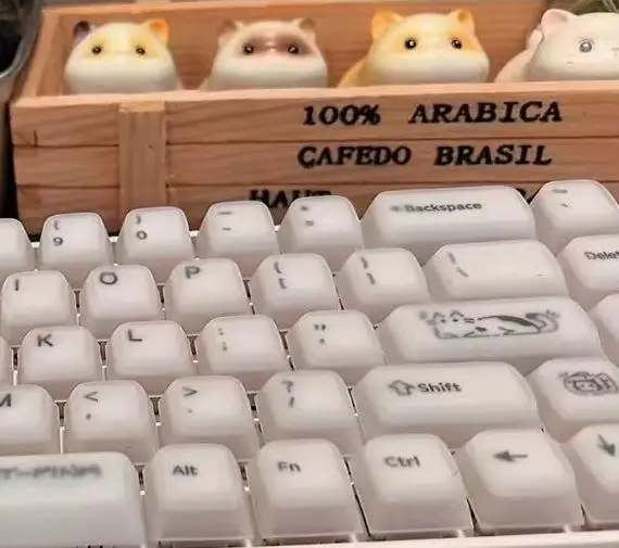 87 Keys Silicone Keycap Jelly Pudding for MX Switch Chreey Profile Keycaps for ANSI Mechanical Keyboard Made68 Mad68 Wooting 60