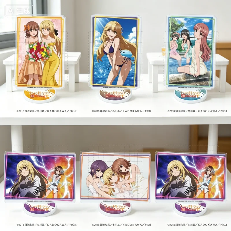 Anime A Certain Scientific Railgun Character 15cm Acrylic Figure Stand Keychains desk decorations Souvenir Animation Peripheral