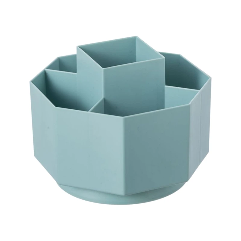 Practical Flexible Stationery Organizer Holder 360 Rotatable Table Pen Holder Stationery Holder 5 Separate Compartments